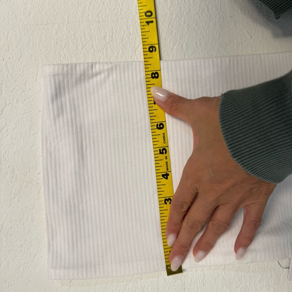 NWT Top Shop White Rib double lined crop tub top sz 10 - Picture 5 of 7